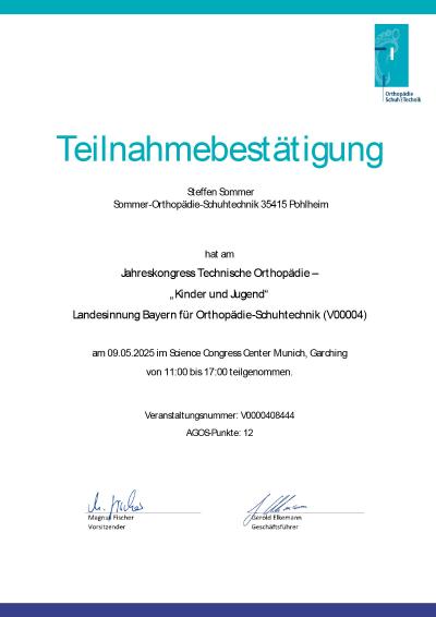 Jahreskongress Technische Orthopädie